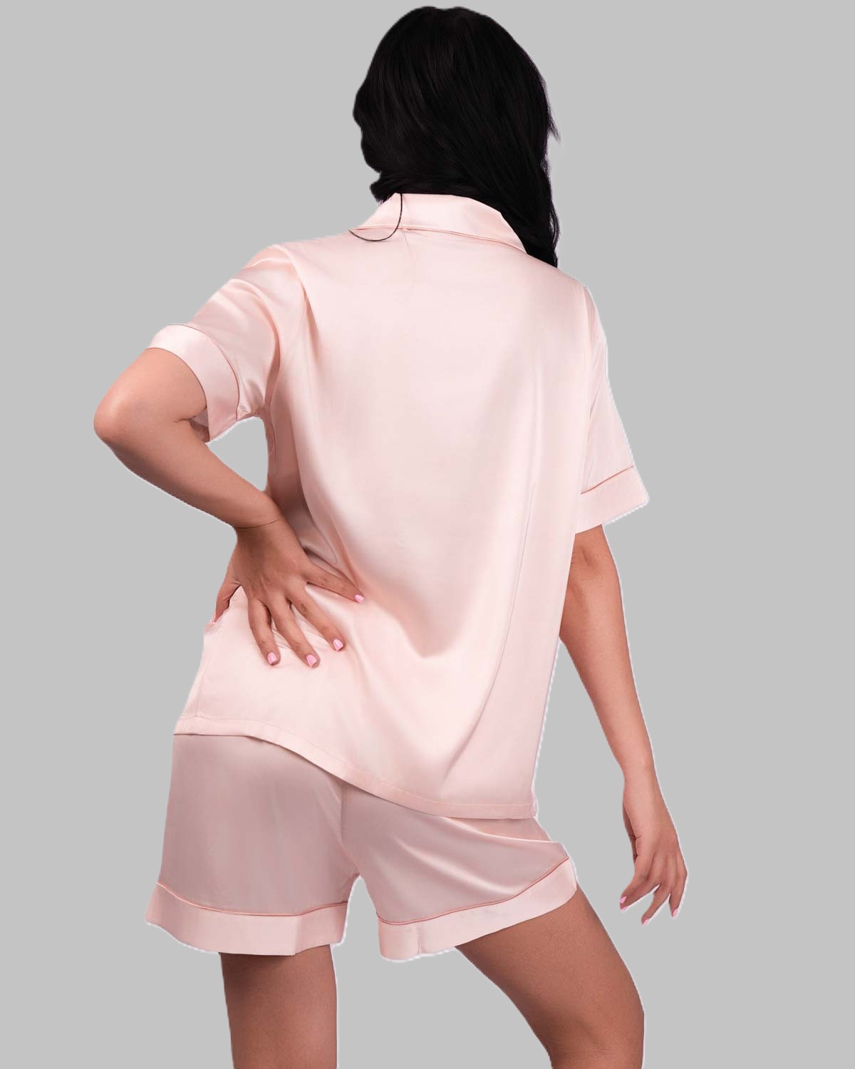 Felautia Rose Gold Luxe Silky Lounge Set - Image 3