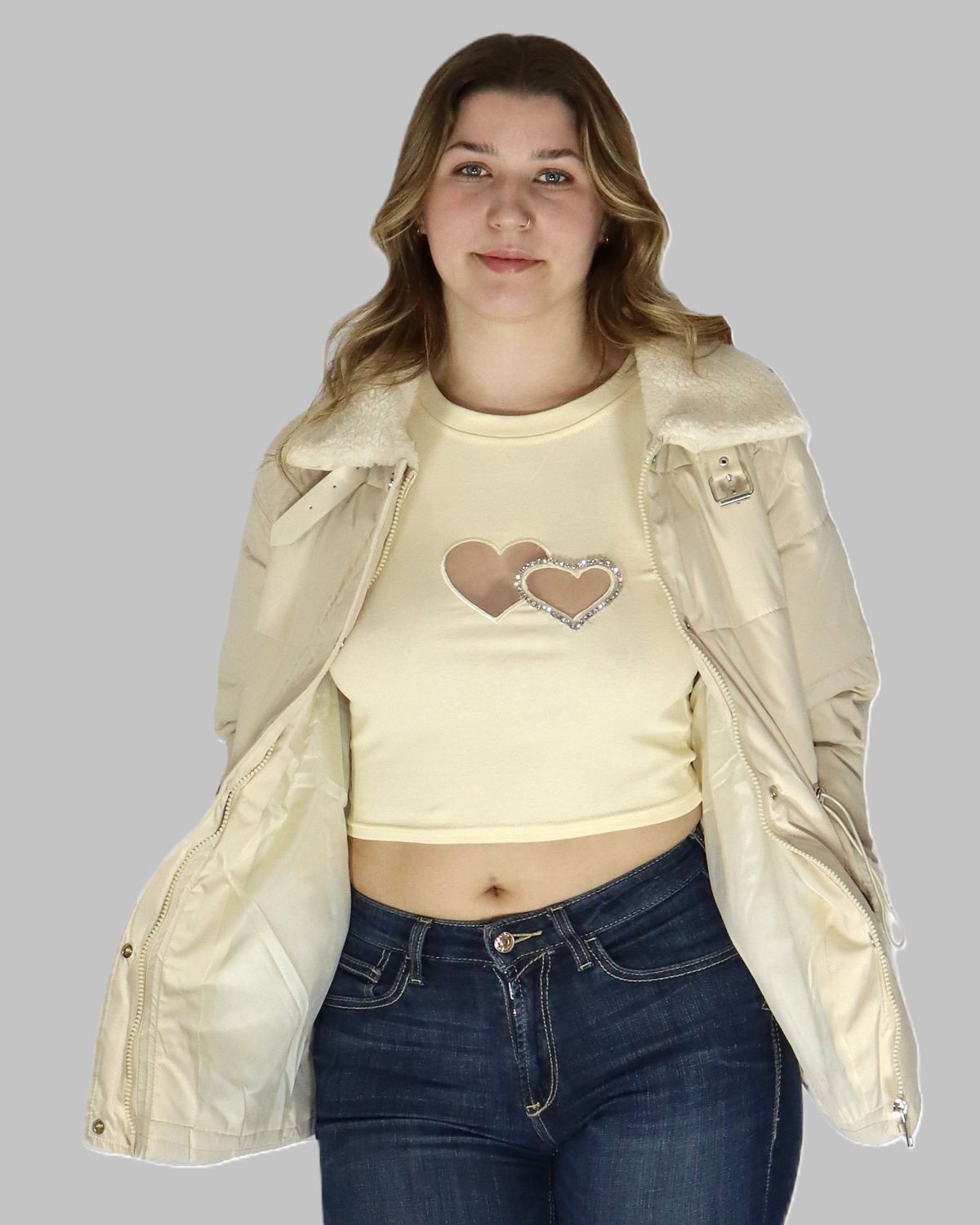 Felautia Winter Parka With Faux Shearling Collar - Image 3