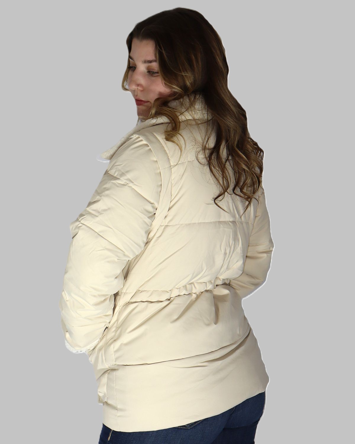 Felautia Winter Parka With Faux Shearling Collar - Image 4